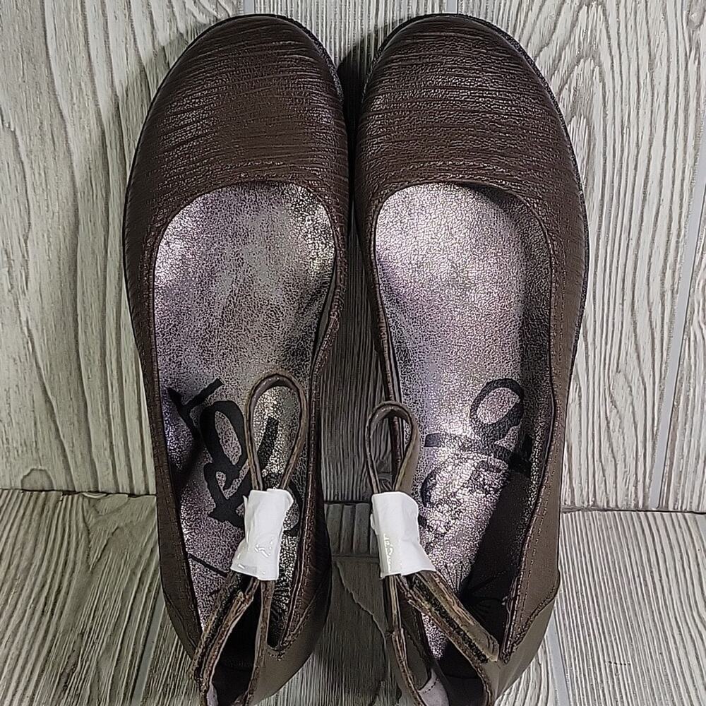 OTBT Scamper Dark Dune Leather Low Wedge Comfort Shoe Womens Size 6 NEW - Picture 6 of 12